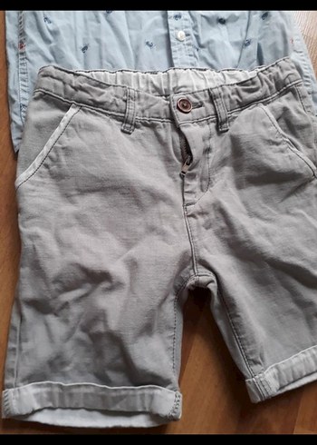 Gri Kısa Kollu Bebek Takımı - Görsel 2