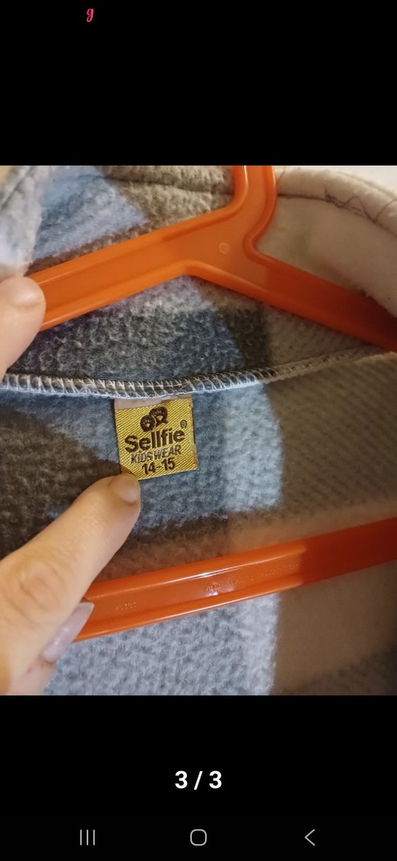 Gri Kareli Fermuarlı Erkek çocuk Polar - Görsel 3