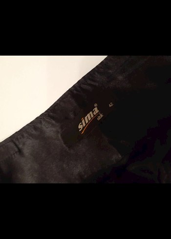 Düğmeli Siyah Deri Uzun Etek - Görsel 5