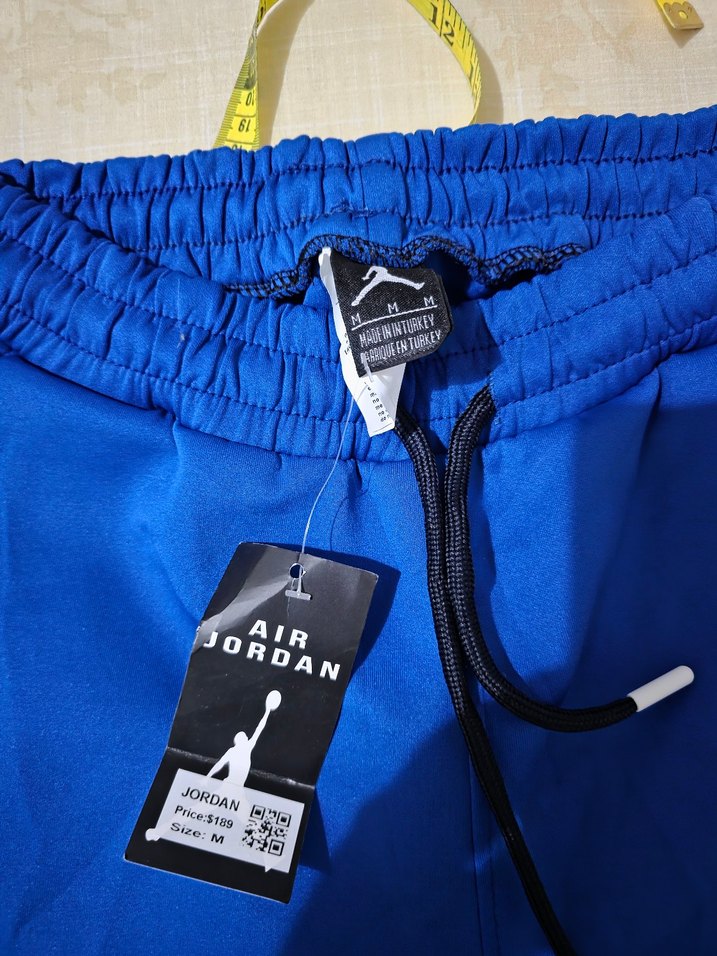 Mavi Fermuarlı Rahat Kesim Erkek Eşofman Altı - Görsel 4