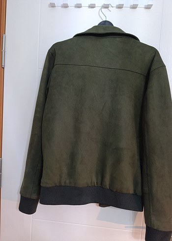 Erkek Gri Süet Fermuarlı Ceket - Görsel 5