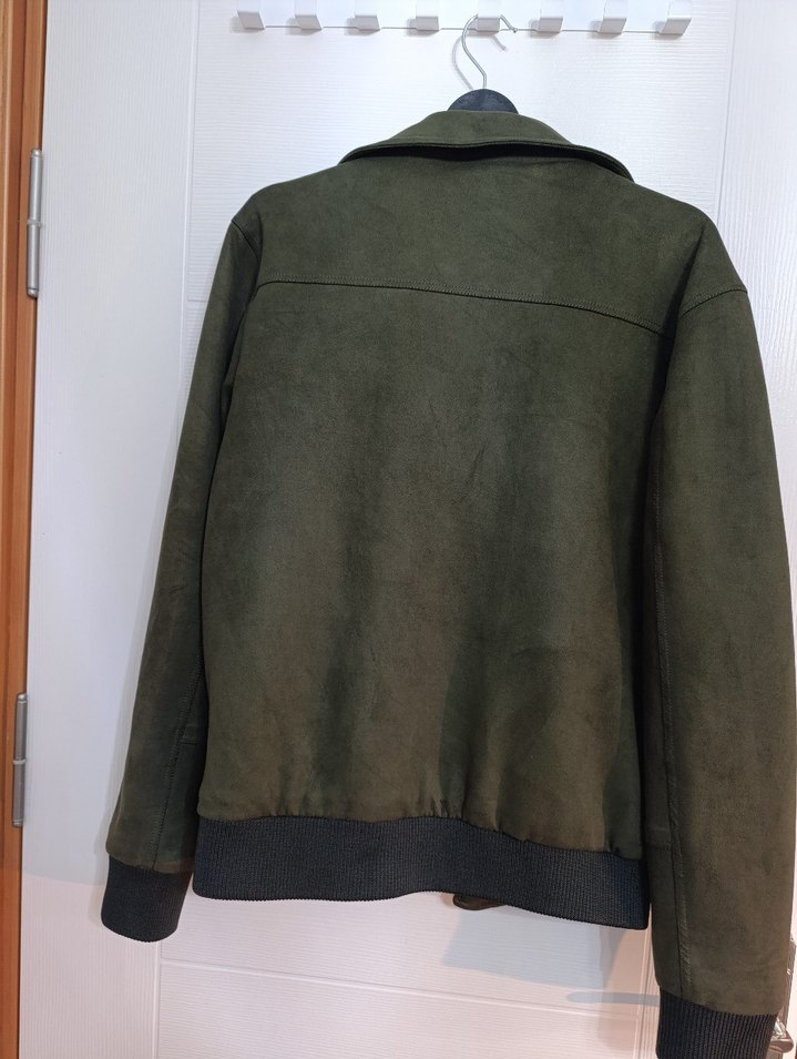 Erkek Gri Süet Fermuarlı Ceket - Görsel 5