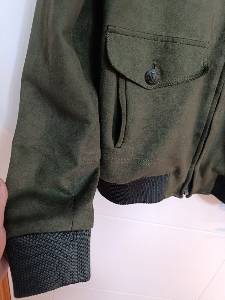 Erkek Gri Süet Fermuarlı Ceket - Görsel 2