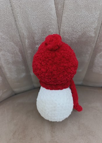 Kırmızı şapka ve atkılı beyaz kar oyuncak - Görsel 2