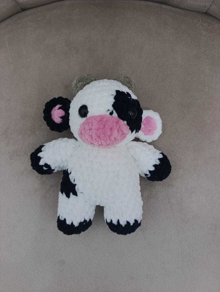 Renkli Peluş İnek Amigurumi - Görsel 3