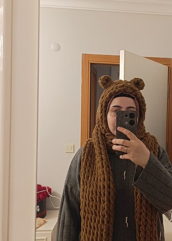 Puffy şapkalı atkı - Görsel 2