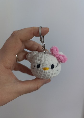 Amigurumi Hello Kitty anahtarlık - Görsel 2
