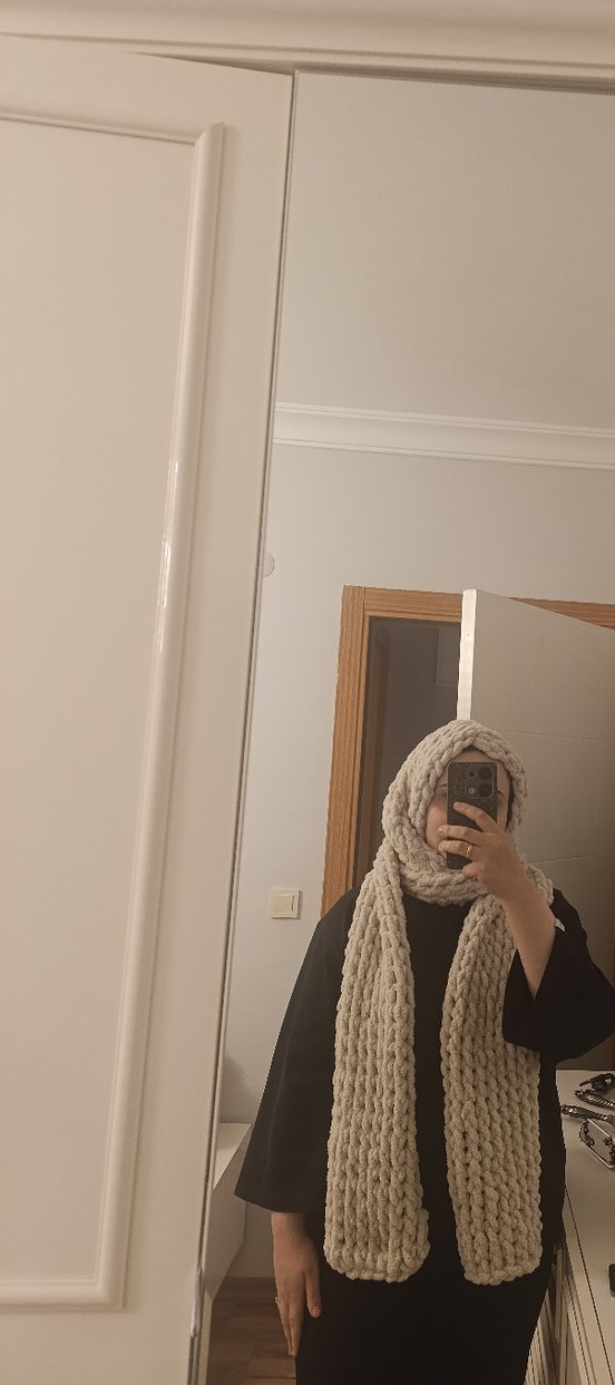 Puffy kulaklı şapkalı atkı - Görsel 2