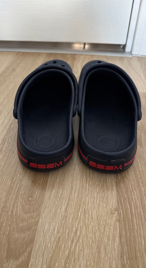 Siyah Erkek Terlikler Velcro Bantlı - Görsel 2