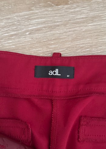 Bordo Parlak Kumaş Kadın Pantolon - Görsel 3