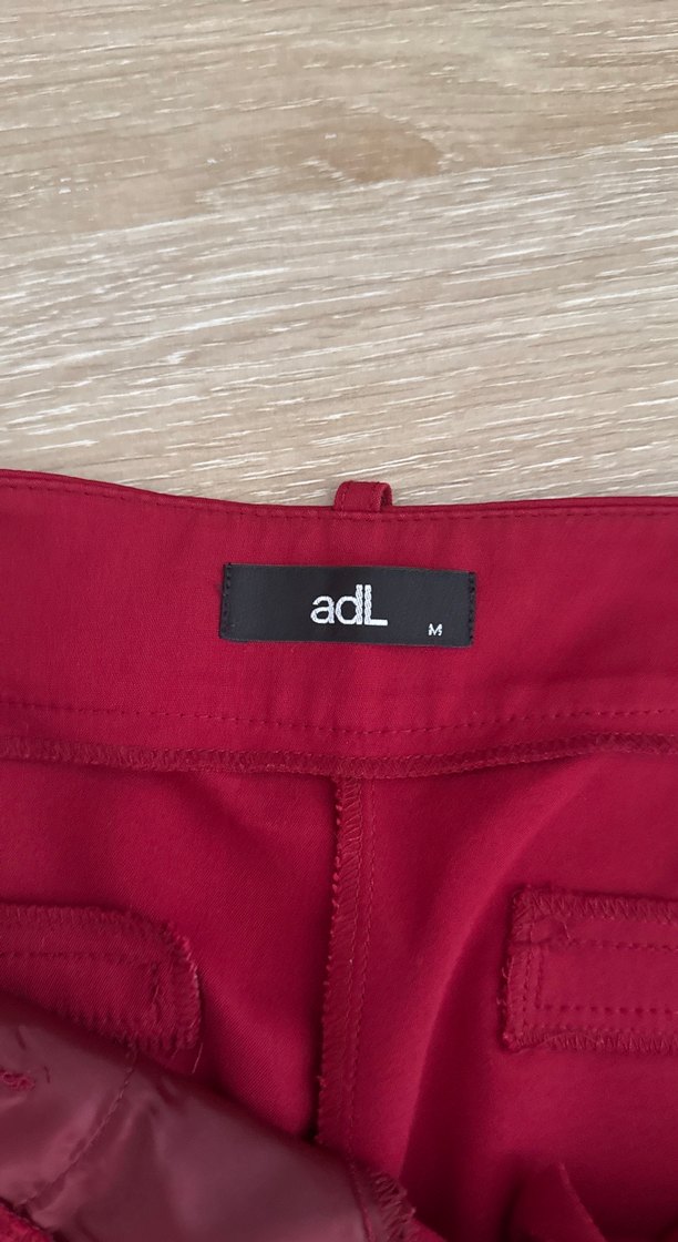 Bordo Parlak Kumaş Kadın Pantolon - Görsel 3