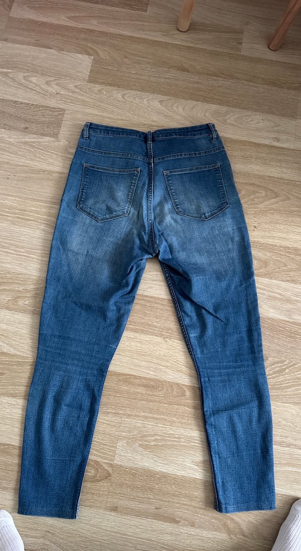 Mavi Parlak Dar Kesim Kadın Kot Pantolon - Görsel 3