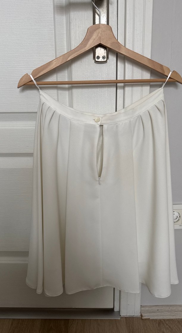 Beyaz Midi Kadın Uzun Etek - Görsel 2