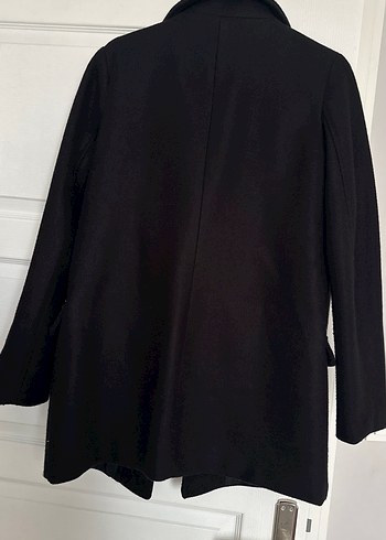 Siyah Fermuarlı ve Düğmeli Kaban - Görsel 2