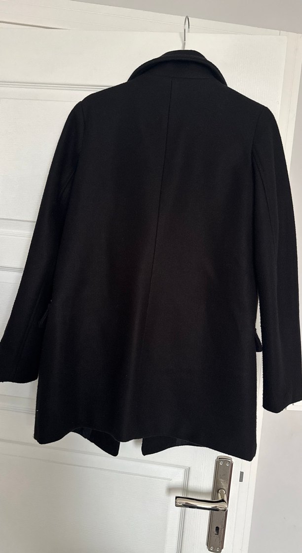 Siyah Fermuarlı ve Düğmeli Kaban - Görsel 2