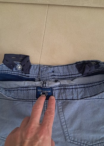 8 Yaş Beden Mavi Bol Kesim Denim Erkek Bermuda Şort