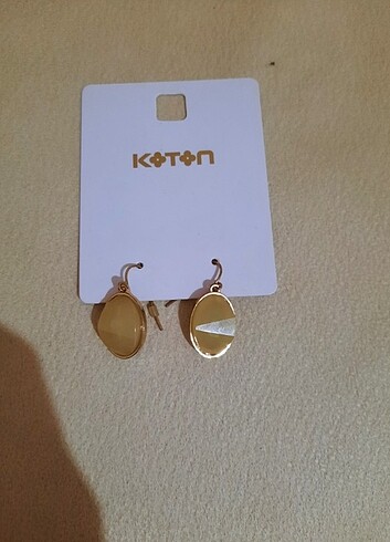 Koton Sitrin taşli küpe