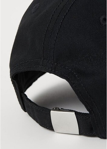 Black cap pamuklu gabardinden siyah onesize şapka