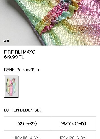 6 Yaş Beden H&M kız çocuk 6-8 yaş mayo