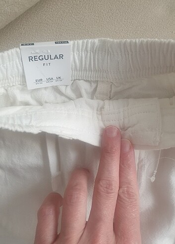 8 Yaş Beden 8-9 yaş ecru keten pantalon