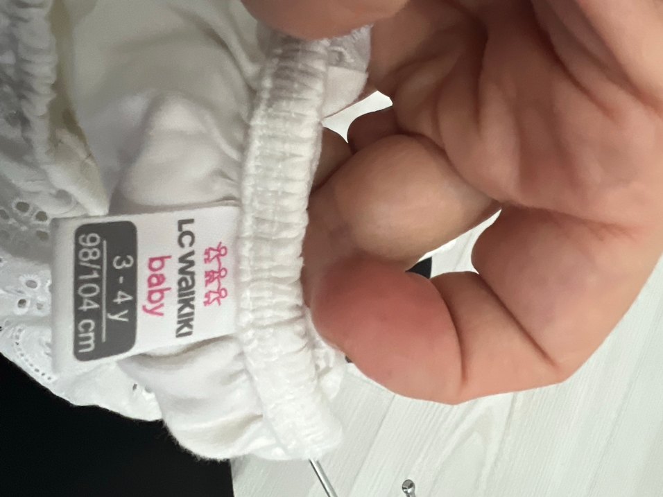 Dantel Yaka Beyaz Kız Bebek Body - Görsel 3