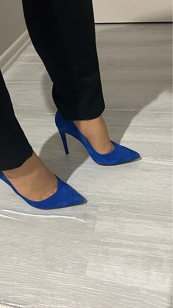 37 Beden mavi Renk Stilletto Ayakkabı