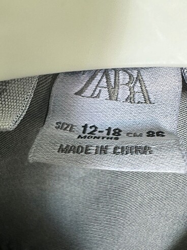 12-18 Ay Beden zara erkek çocuk kot gömlek