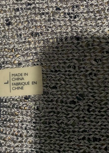 Dkny pullu Kadın Gri Uzun Örgü Hırka - Görsel 2