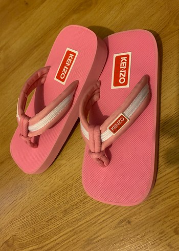 Kenzo pink striped thong sandal  terlik - Görsel 3