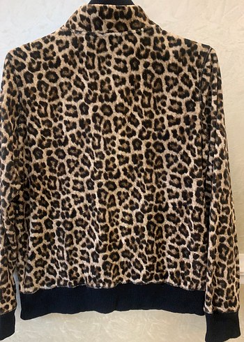 Michael Kors Leopar Fermuarlı Kadife  Ceket - Görsel 2