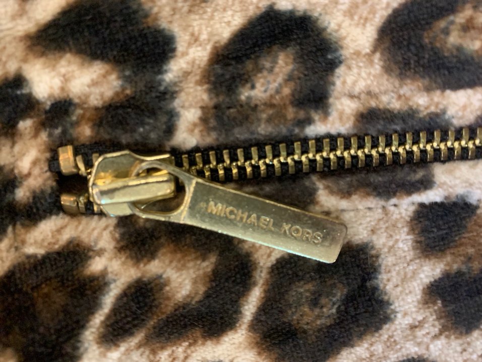 Michael Kors Leopar Fermuarlı Kadife  Ceket - Görsel 5
