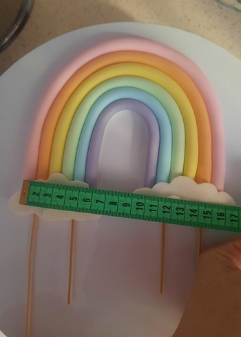 pasta süsü, şeker hamuru, gökkuşağı - Görsel 7