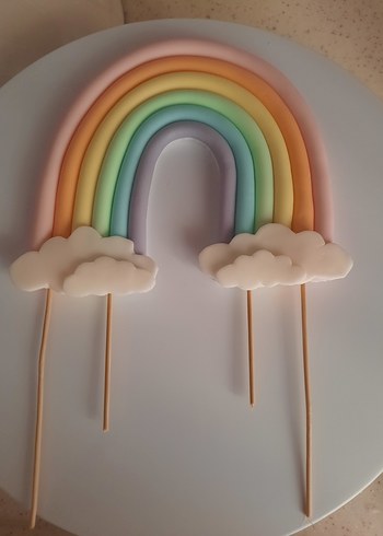 pasta süsü, şeker hamuru, gökkuşağı - Görsel 4