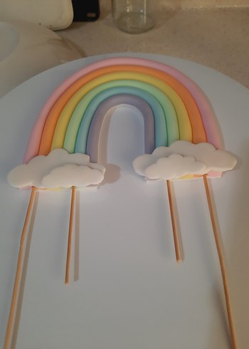pasta süsü, şeker hamuru, gökkuşağı - Görsel 2