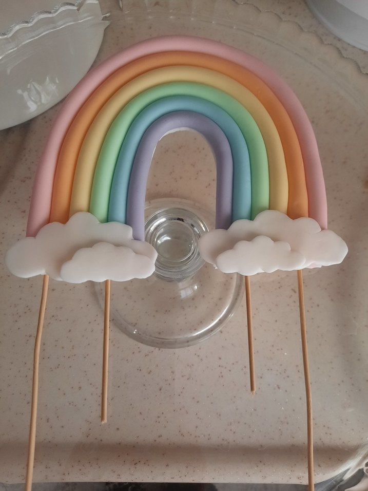pasta süsü, şeker hamuru, gökkuşağı - Görsel 5
