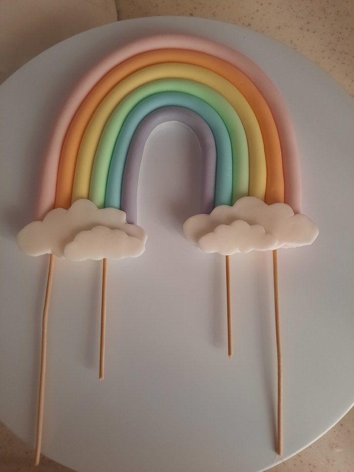 pasta süsü, şeker hamuru, gökkuşağı - Görsel 4