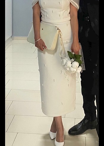 38 Beden beyaz Renk Nikah elbisesi