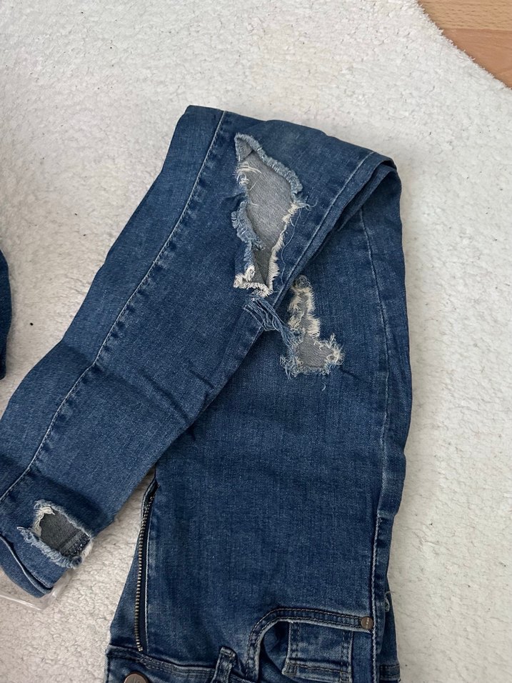 Kadın Mavi Dar Kesim Denim Jean - Görsel 2