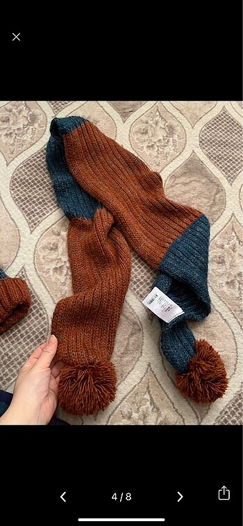 5-8 Yaş, 22 cm Beden çeşitli Renk Lc waikiki şal şapka takım