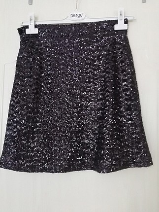 mini siyah payet etek
