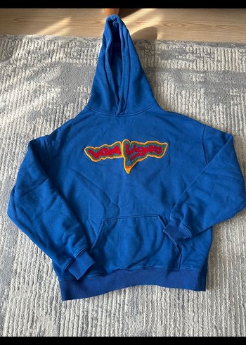 Mavi Kapüşonlu Sweatshirt