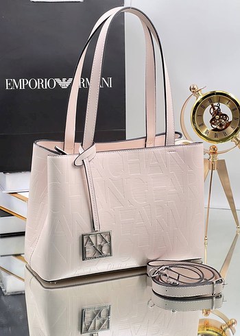 Emporio Armani Pembe Deri Kadın Çanta