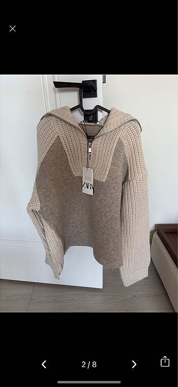 Zara Zara yün karışımlı fermuarlı kazak