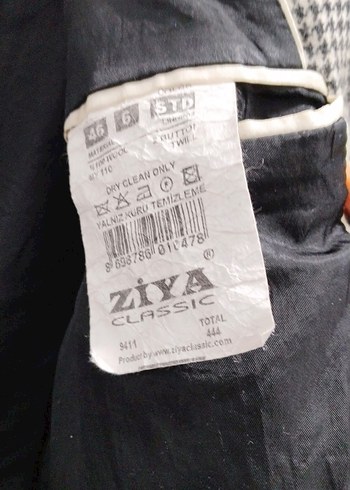 Düğmeli Gri  Erkek Ceket - Görsel 8