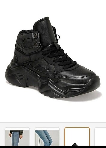 37 Beden siyah Renk Kinetix Sneaker bot