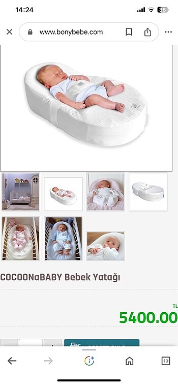 Cocoonababy bebek yatağı
