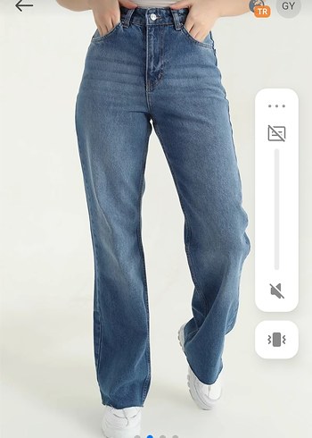 Rahat Kesim Mavi Kadın Kot Pantolon - Görsel 2