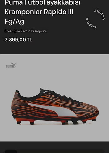 Puma Erkek Çim Zemin Kramponu Rapidolll - Görsel 3