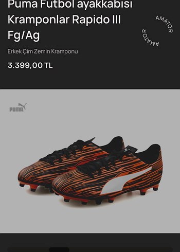 Puma Erkek Çim Zemin Kramponu Rapidolll - Görsel 2