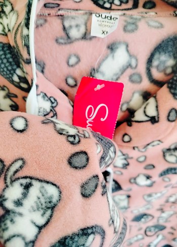 Kızlar için Renkli Baskılı Polar Pijama Takımı - Görsel 4